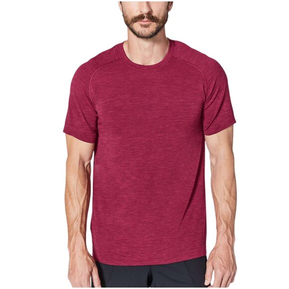 Lululemon Metal Vent Tech Short Sleeve Tee L large red purple burgundy t-shirt - Picture 2 of 7